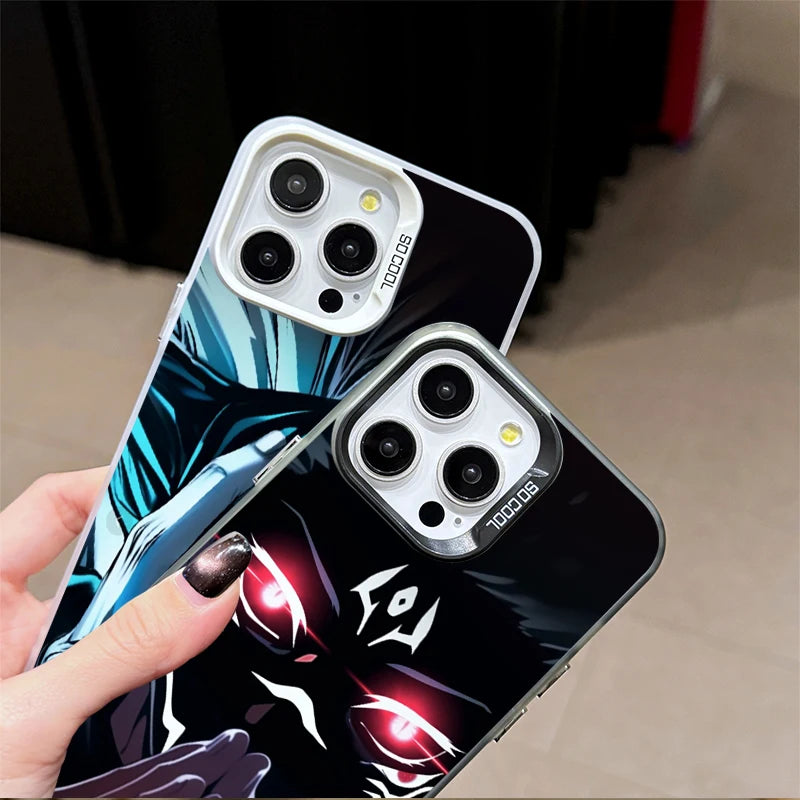 Cool Jujutsu Satoru Gojo Plating Hard Case for iPhone 17 Air 16 15 11 12 14 13 Pro Max XS X XR Plus 8 7 SE 2020 Shockproof Cover
