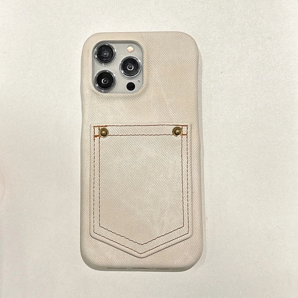 Luxury Denim Leather Card Bag Case For iPhone 15 14 13 12 11 Pro Max