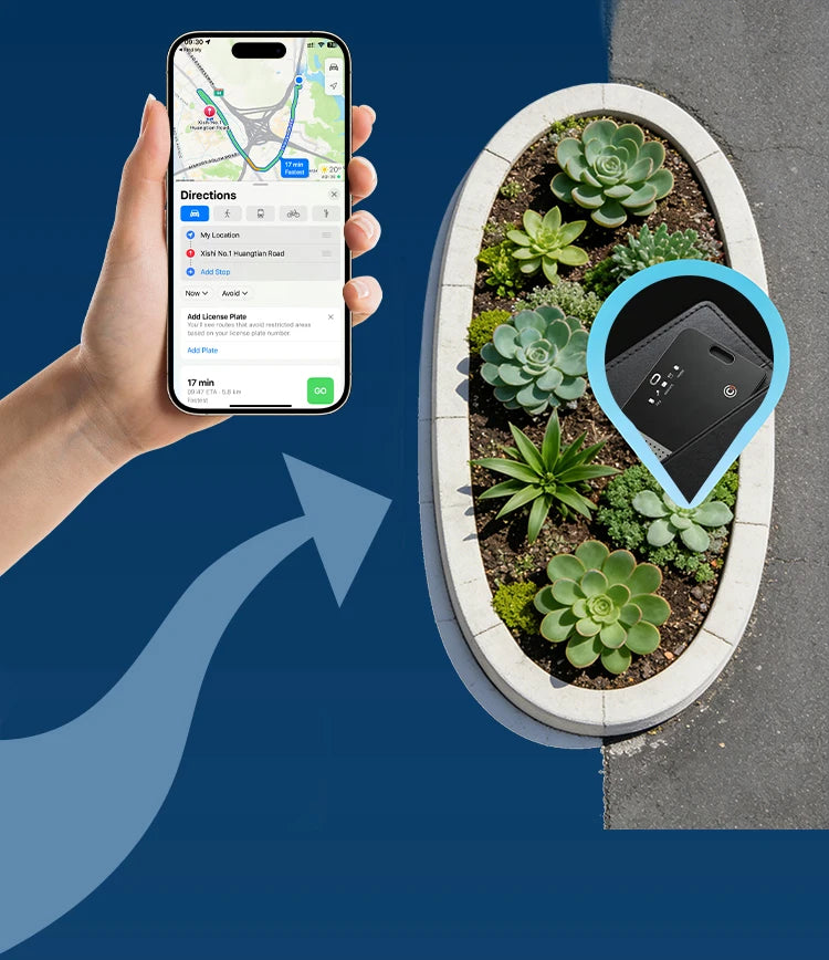 RSH Thin Wallet Card Tracker Wireless Charging Smart Tag Bluetooth Air Tag for Apple Find My APP IOS Keys Suitcase Bag Locator