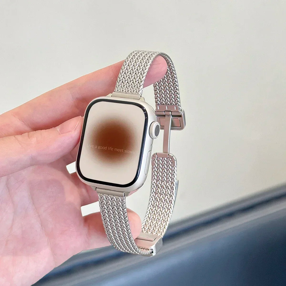 Magnetic Folding Loop Band for Apple Watch Band 44mm 49mm 40mm 45mm 42mm 46for Iwatch Series 11 9 8 7 6 SE 10 Ultra 3 2 Band