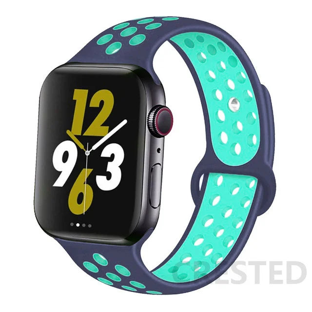 Sport Strap For Apple Watch band 44mm 40mm 49mm 45mm 41mm 42mm Breathable bracelet correa iWatch Series Ultra 4 12 11 10 9 8 SE