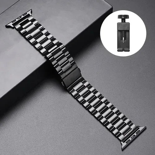 Stainless Steel Strap For Apple Watch Ultra 4 3 2 49 45 41 40 46 38 42 44mm Metal band Bracelet For iWatch Series SE 11 12 9 8 7