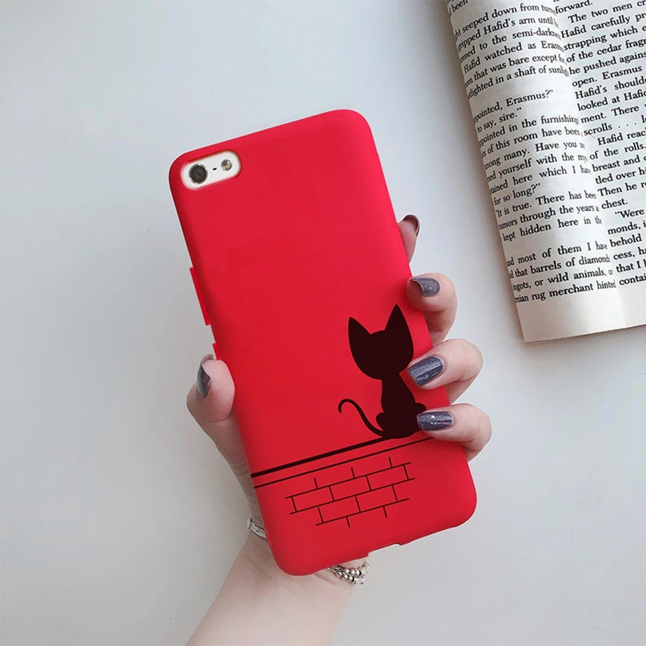 For iPhone 5 5S SE 2016 Case for iPhone 5 S Cover Silicon Cute Painted Case for iphone SE Cover Bumper for iphone 5S Phone Shell