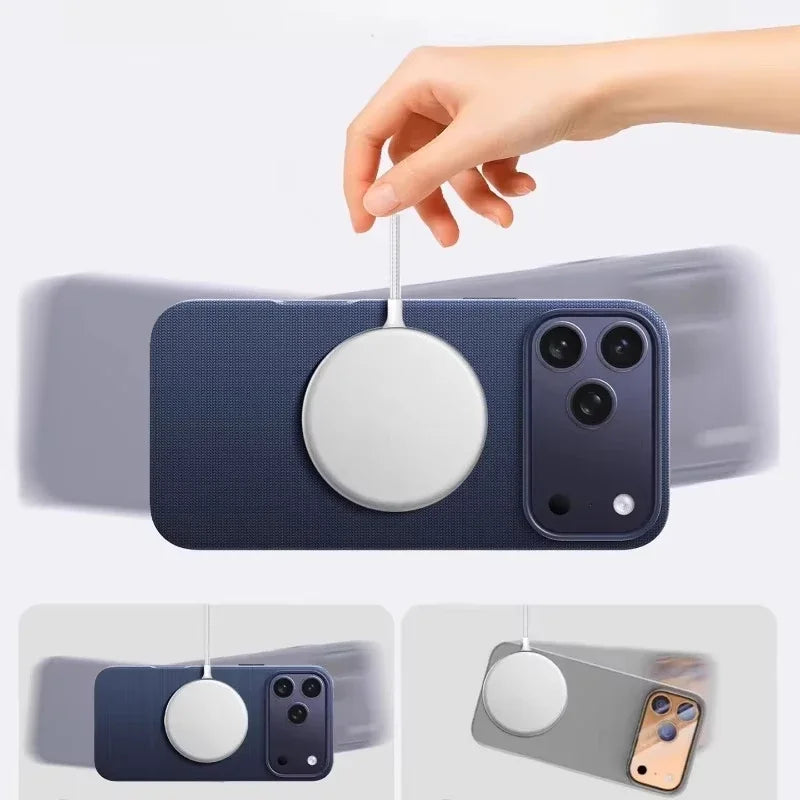 New For Magsafe Tech Woven Wireless Charge Case for Iphone 18 17Air 16 15 14 Plus 13 12 Pro Max TechWoven Matte shockproof Cover