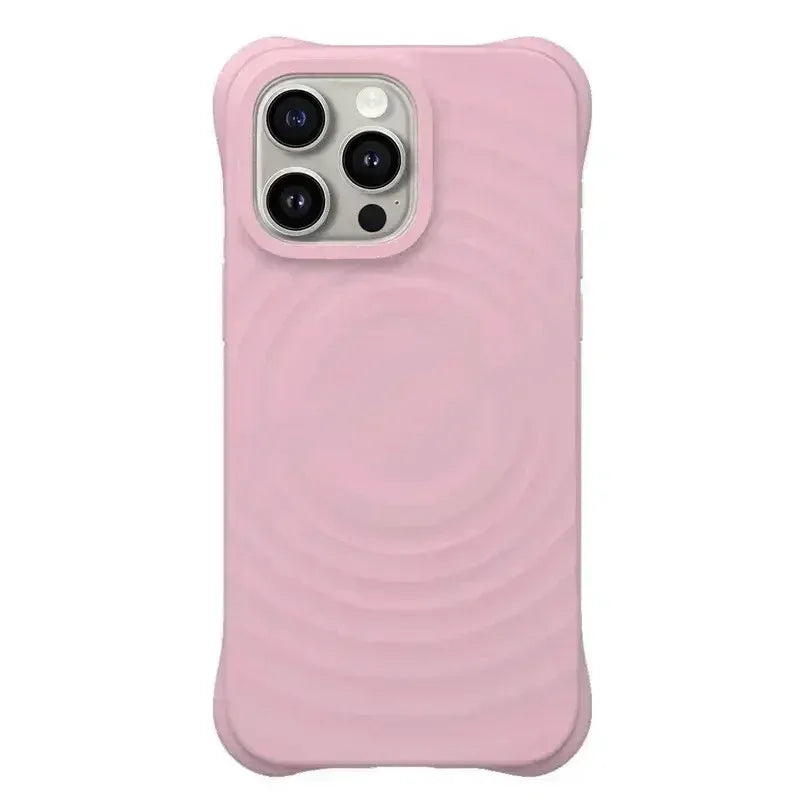 New Liquid Silicone Ripples Magnetic For MagSafe Phone case for iPhone 17 Air 16 15 14 13 Plus 17Pro Max Corrugated Soft Cover
