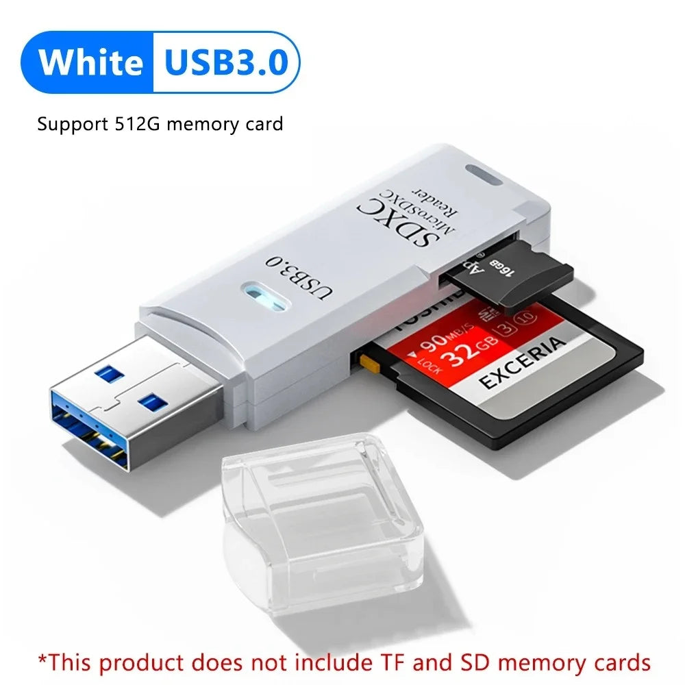 2 in 1 SD TF Card Memory Card Reader USB 3.0 /USB 2.0 Card Reader High Speed Smart Card reader Adapter For PC Laptop Accessories