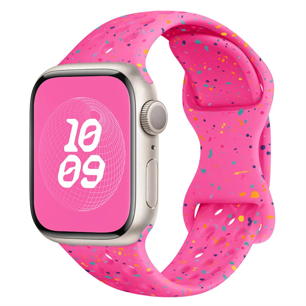 Sport Loop Strap For Apple Watch Band Ultra 2 49mm 44mm 40/41mm 45mm 42/46mm Silicone Bracelet iwatch Series 11 10 9-8-7 6 5 SE
