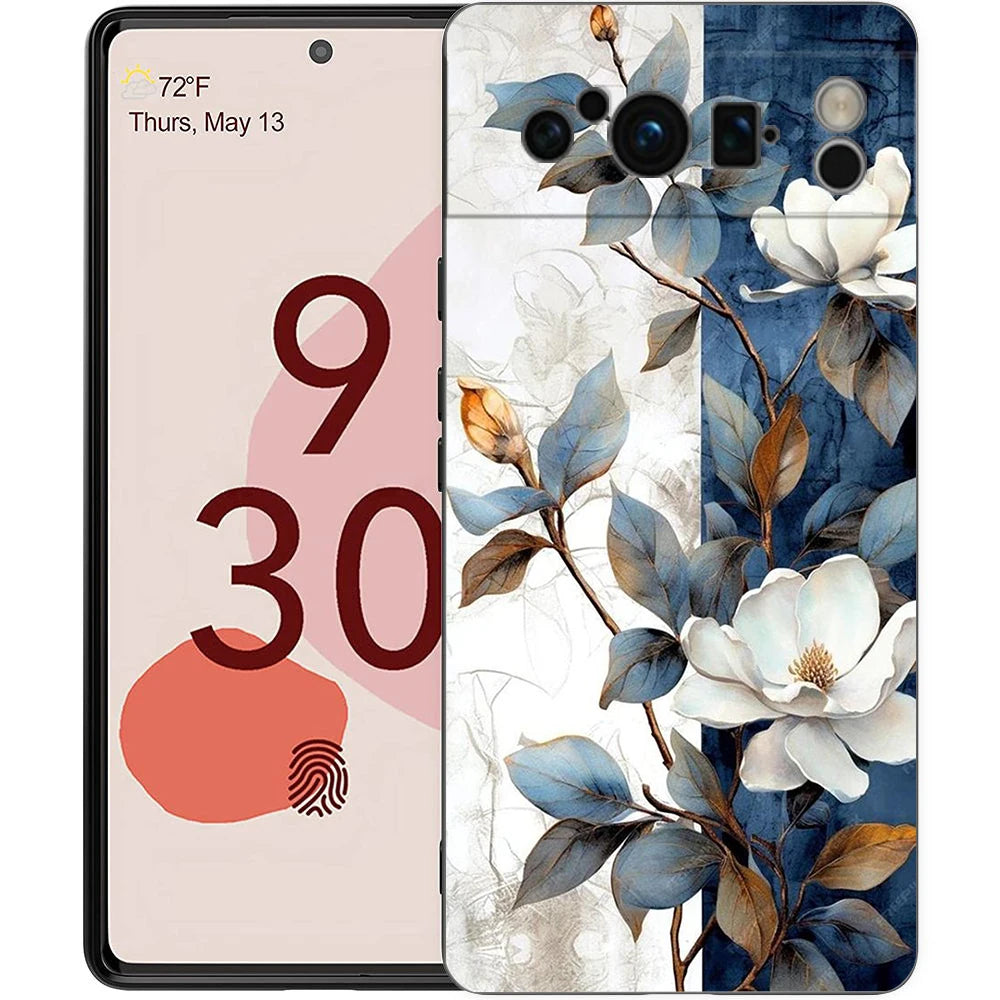 Summer Fruits Lemon Print Phone Case For Google Pixel 10 9 8 7 Pro 9A 8A 7A 6A 6 Pro XL Soft TPU Bumper Black Cover