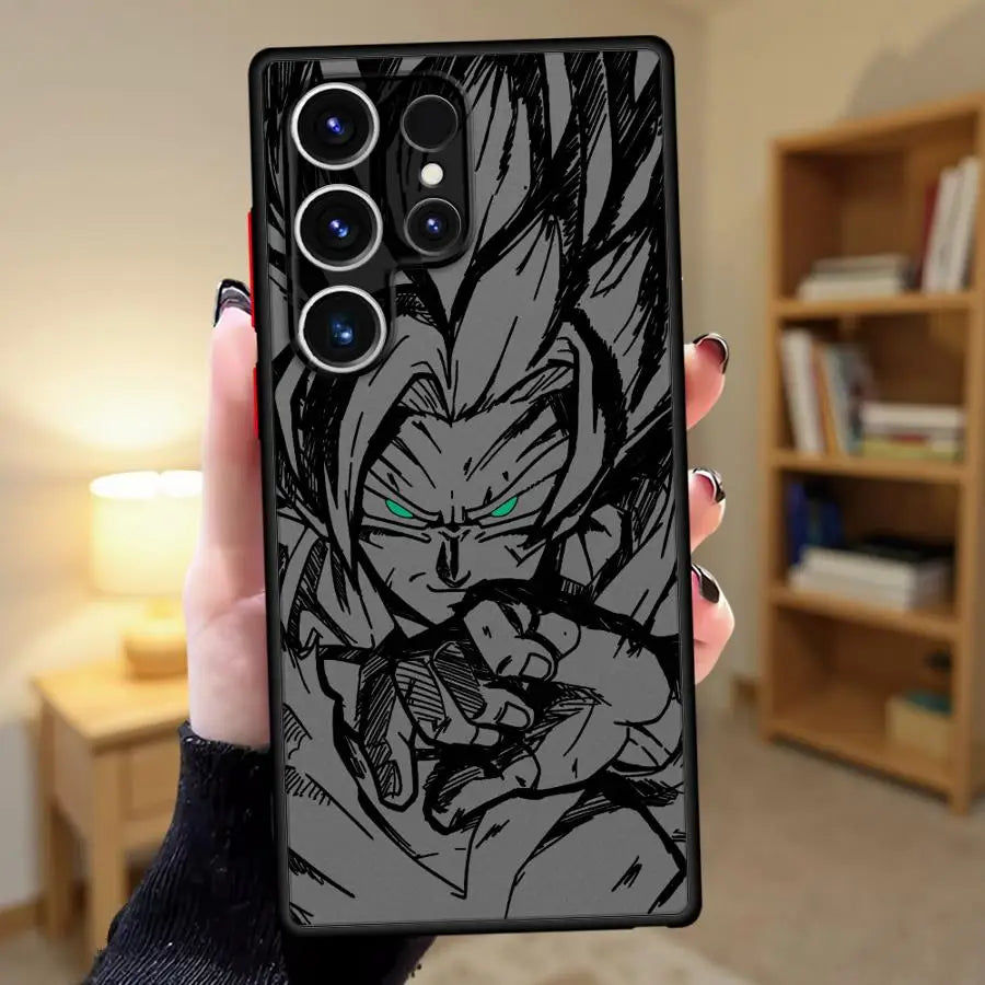 Case for Samsung Galaxy S22 S21 S24 Plus S26 Note 20 Ultra 10+ S25 Ultra S20 S23 FE Phone Cover Dragon Ball Goku Vegeta