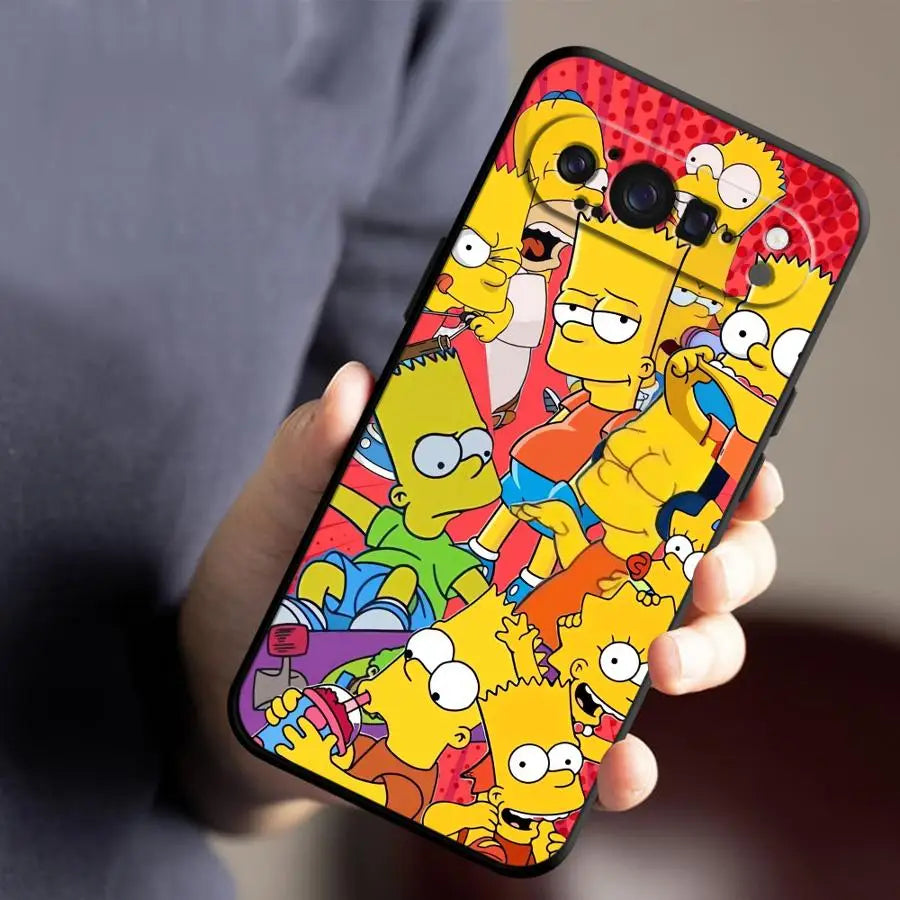 The Simpsons Fashion Bart Case for Google Pixel 10A 9a 8a 10 9 Pro XL 6a 7a 6 7 8 Pro Funda Phone Cover