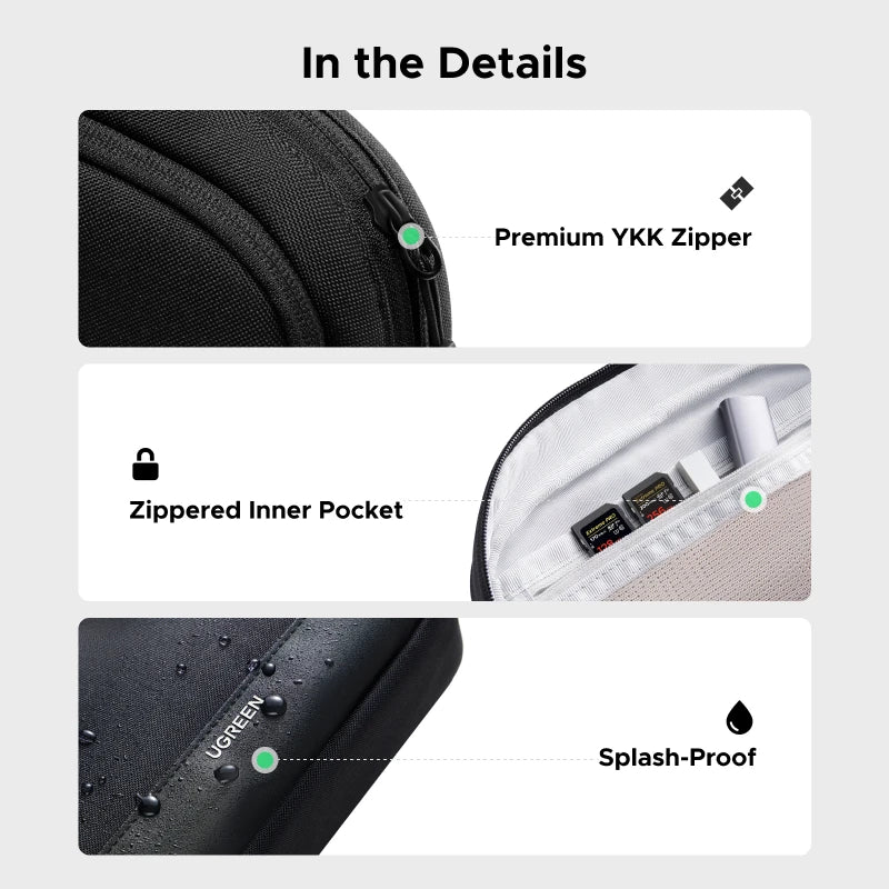 UGREEN Storage Bag Case Organizer Bag S/M Size for Laptop Power Adapter HUB Earphone Cable Charger PC Digital Laptop Accessories