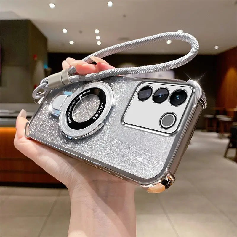 Strap Lanyard Magnetic Phone Holder Case For Samsung Galaxy S26 S25 edge S24 S23 S22 S21 S20 FE Ultra Plus Shockproof Cover