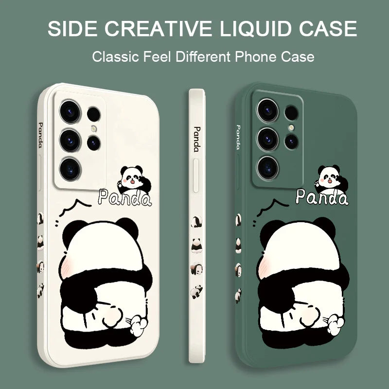 Tickle Panda Phone Case For Samsung Galaxy S25 S24 S23 S22 S21 S20 S10 S10E Ultra Plus FE Note 20 Ultra 10 Plus Cover