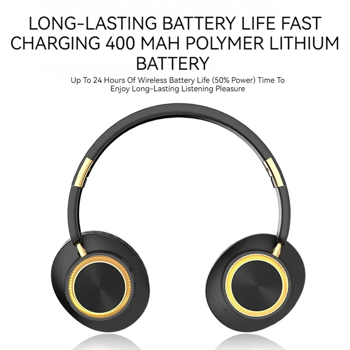 Wireless Bluetooth Over Ear Headphones Foldable Stereo with 40mm Driver for HiFi Sound Quality and Heavy Bass Built in Microphone Ideal for Gaming PC and Phone Long Battery Life Stable Wireless Connection