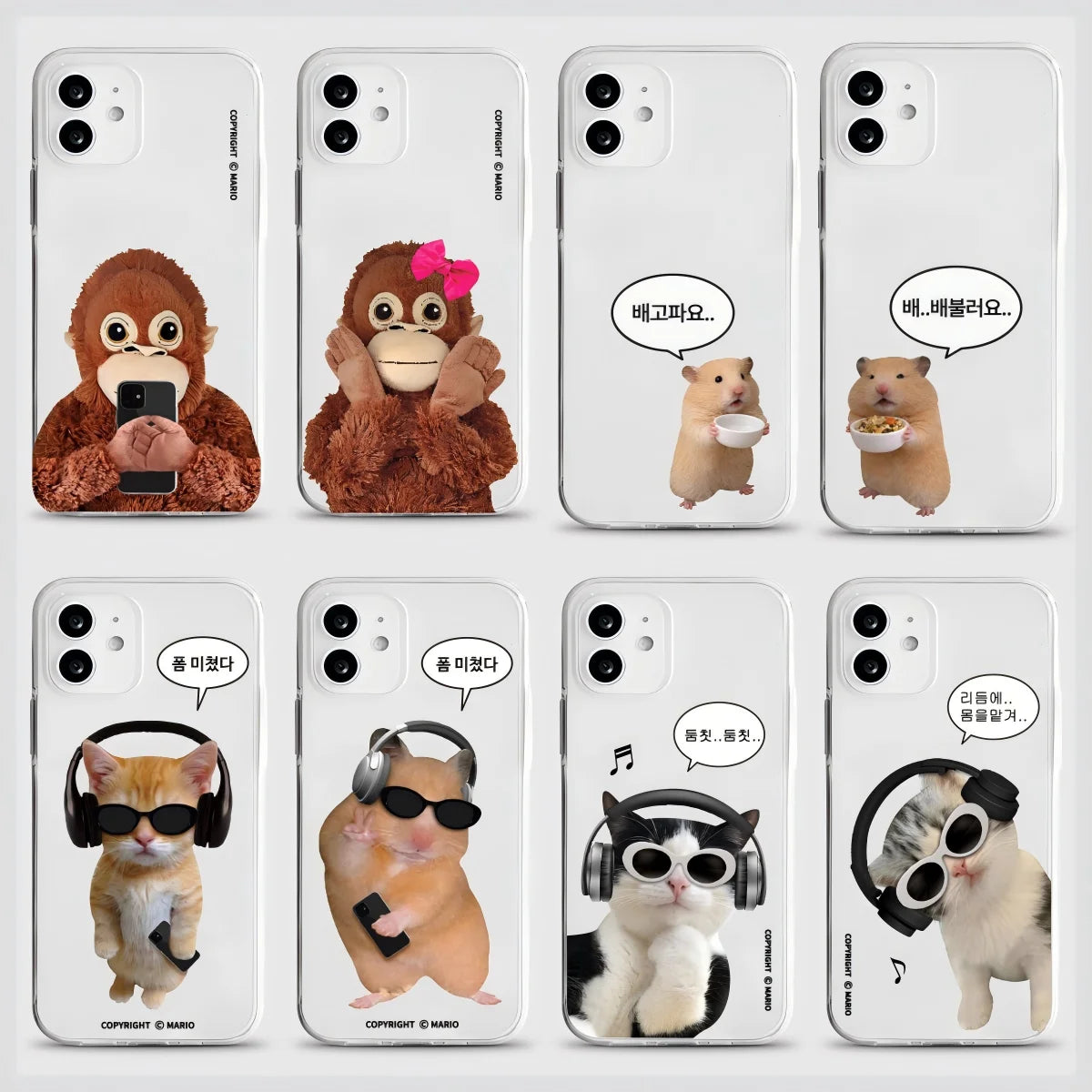 Korean Ins Cute Monkey Phone Case For Samsung S26 S25 S24 S23 S22 S21 S20 FE Note20 Note10 Plus Ultra Lite Edge 5G Clear Soft