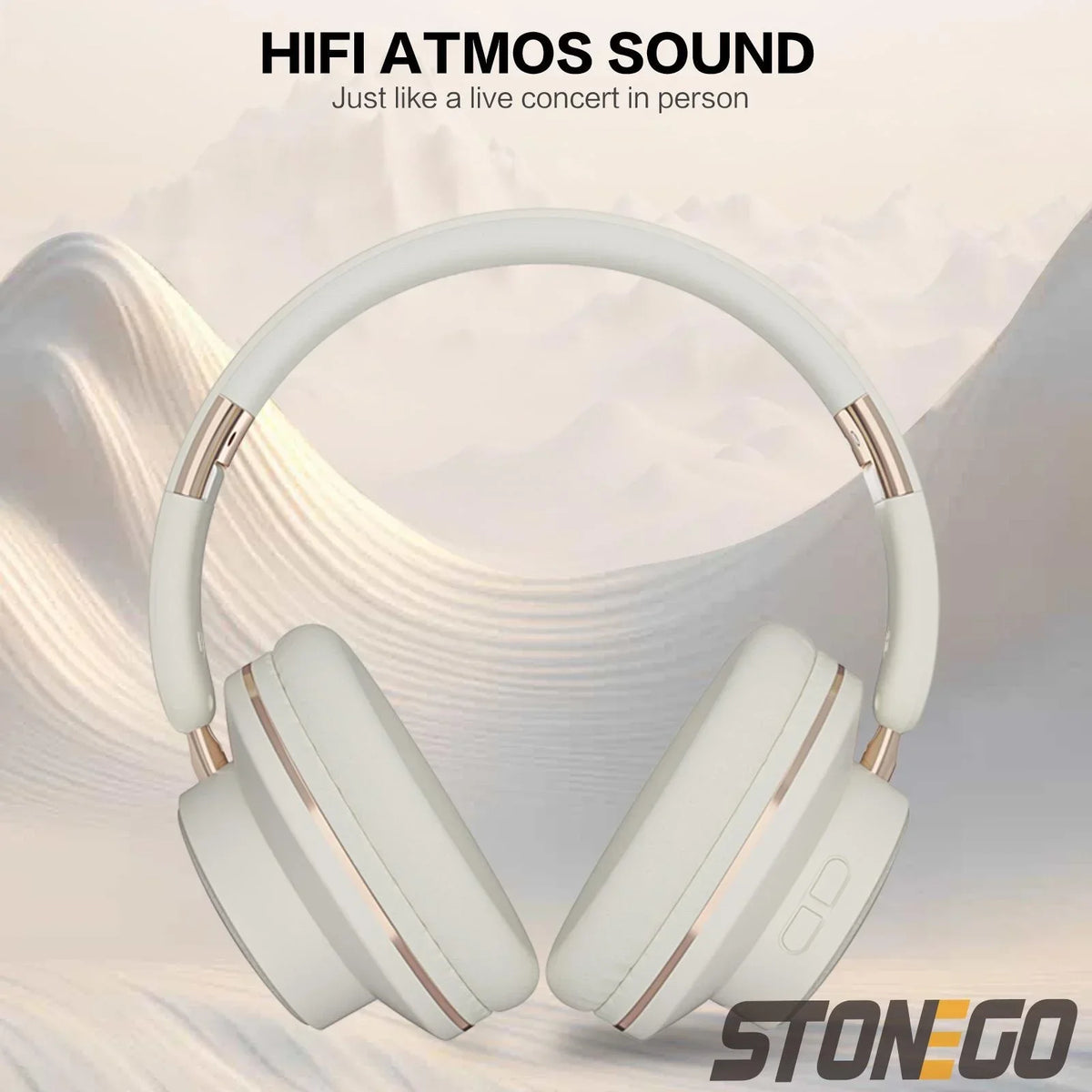 Bluetooth Headphones Wireless Headset Over Ear Foldable Portable Fashion Aesthetic Design With 24H Long Battery Life Premium Hi-Fi Stereo Sound All Day Comfortable Fit For Photography Props Travel Sports Gym Workout Gaming Sc