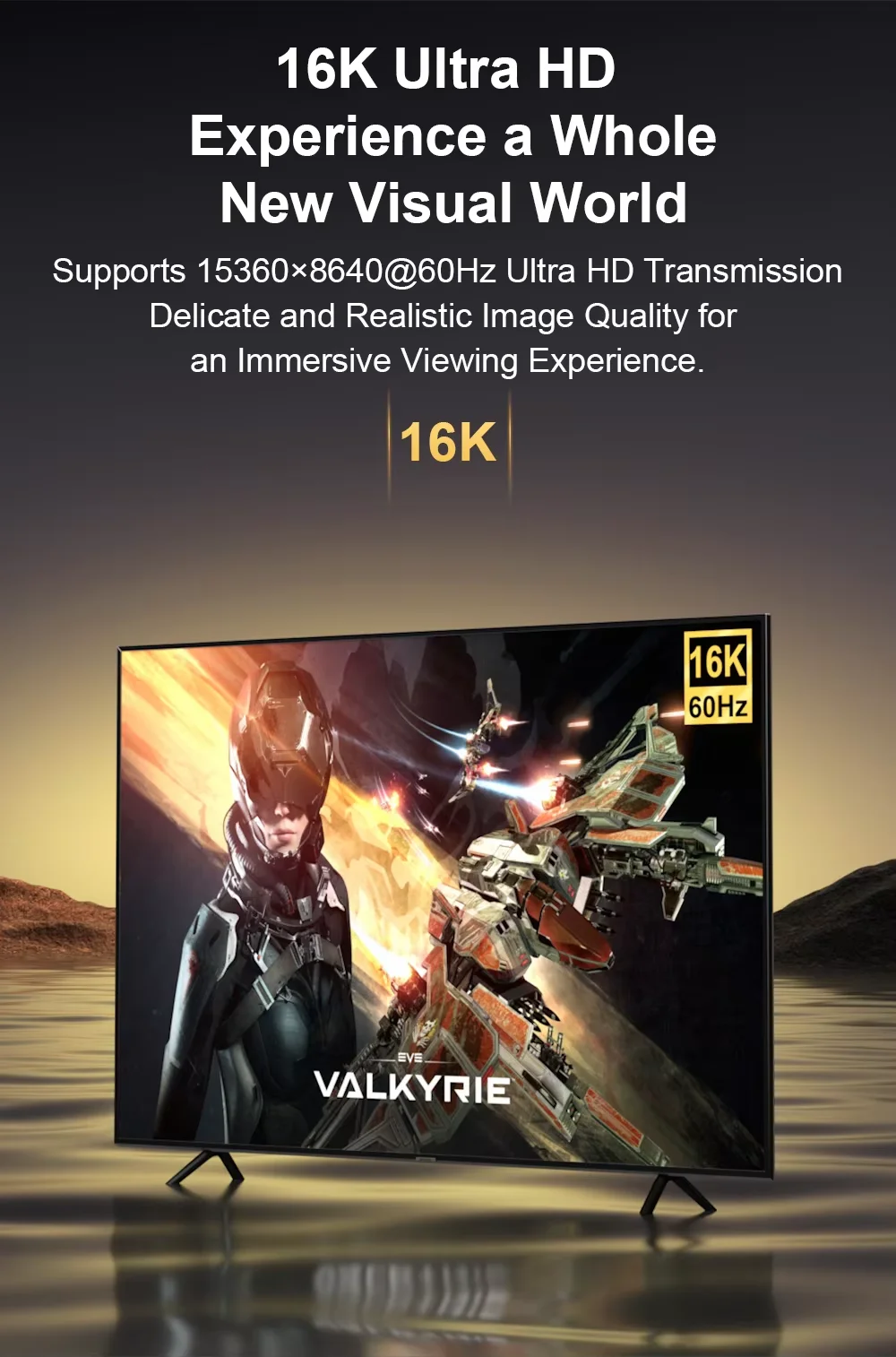 16K HDMI 2.2 Cable, 8K@120Hz HDMI Cable 10FT/3M for HDTV Box Projector PS5 Ultra High Speed Computer Cable