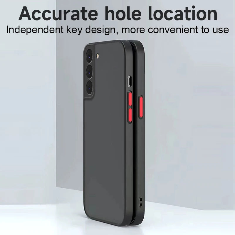 Funda Matte Clear Silicone Cover For Samsung Galaxy S25 S24 Ultra Utr S23 S22 S26 Plus S21 S20 FE 5G Shockproof Armor Hard Case