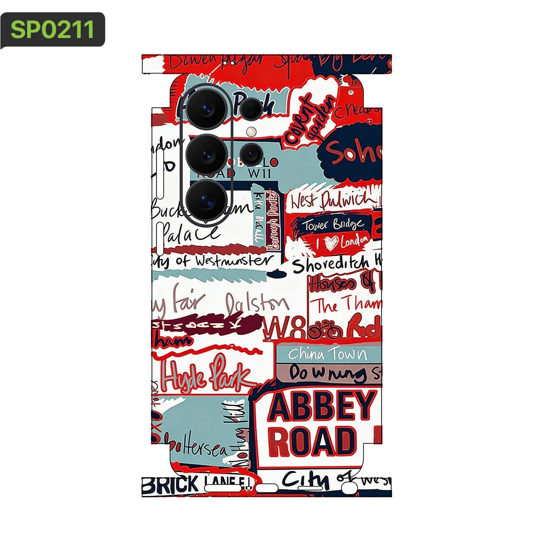 MIX011 Skins Grain Film Wrap Phone Back Sticker For SAMSUNG Galaxy S25 S26 Ultra S24 Plus S22 Ultra S22 S21 FE Film