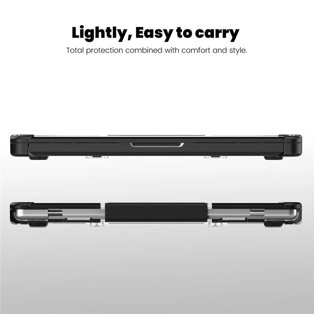 Laptop Case for MacBook Air 15 2025 Cover with Dustproof Plug & Touch Film & Keyboard Cover for MacBook Air Pro M1 M2 M3 M4 Case