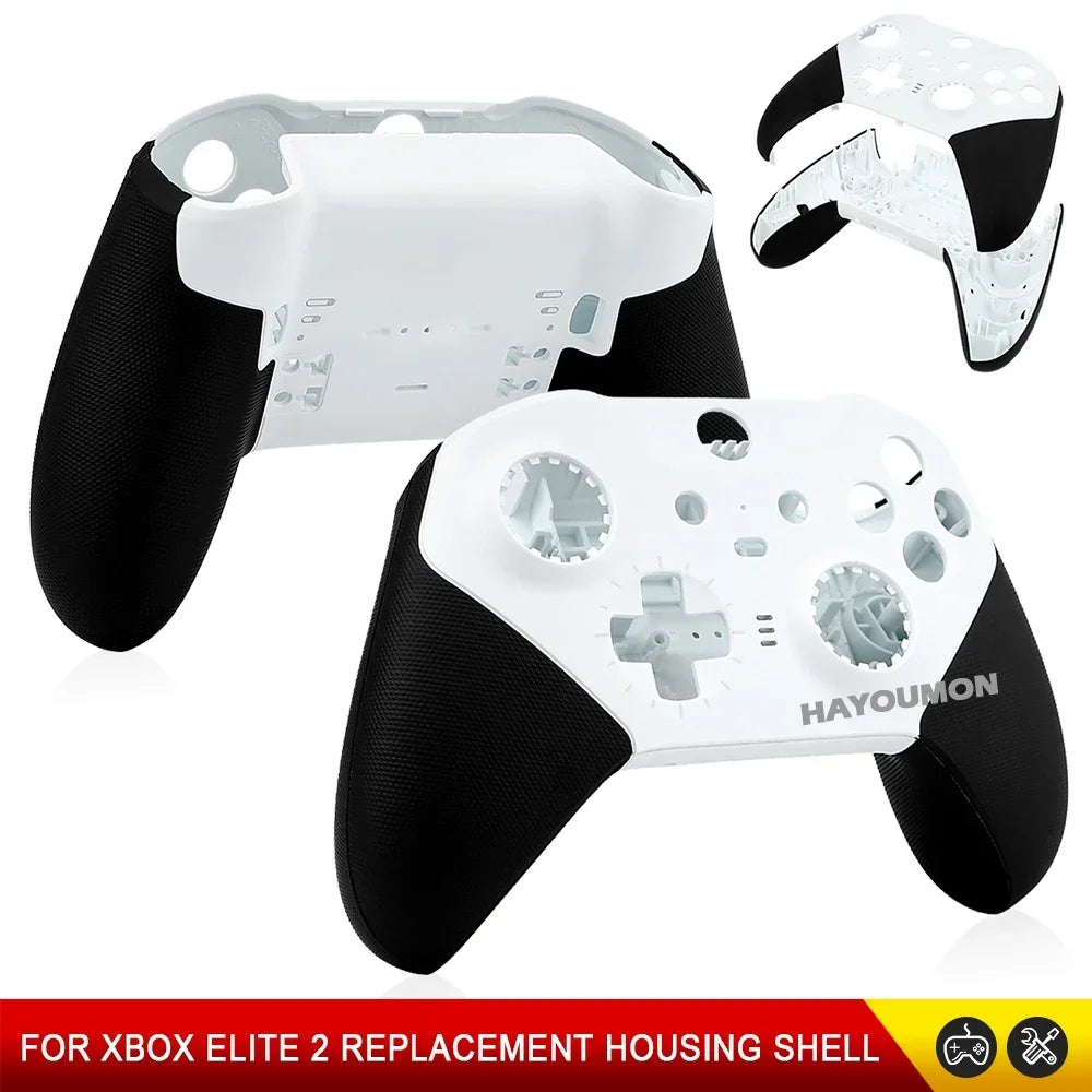 Front Back Full Housing Shell Faceplate Cover Replacement for Xbox Elite Series 2 Controller Shell Case Cover Black White