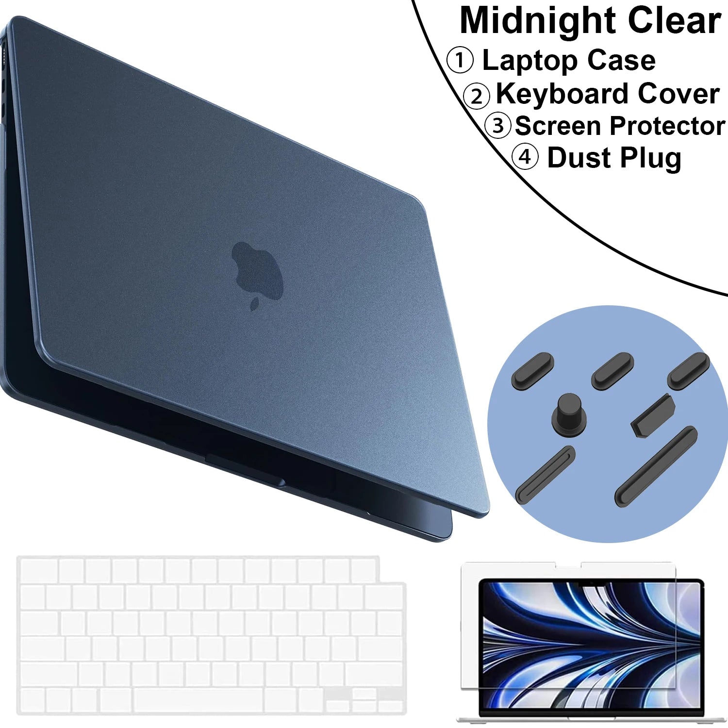 Matte Laptop Case For MacBook Air 13.6 inch Case M5 M4 M3 M2 2026-2022 Release Model A3240 A3113 A2681,For MacBook Accessories