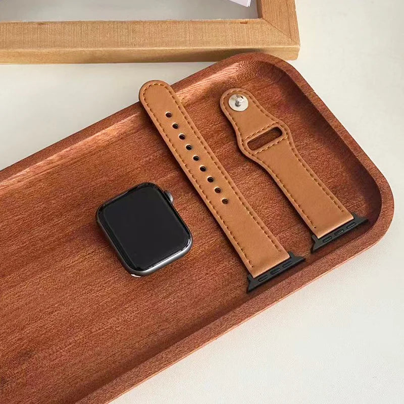 Leather straps For Apple watch 11 band 46mm 42mm 44mm 45mm 49mm 41mm 40mm correa bracelet iWatch series 10 8 9 5 6 SE 7 Ultra 3