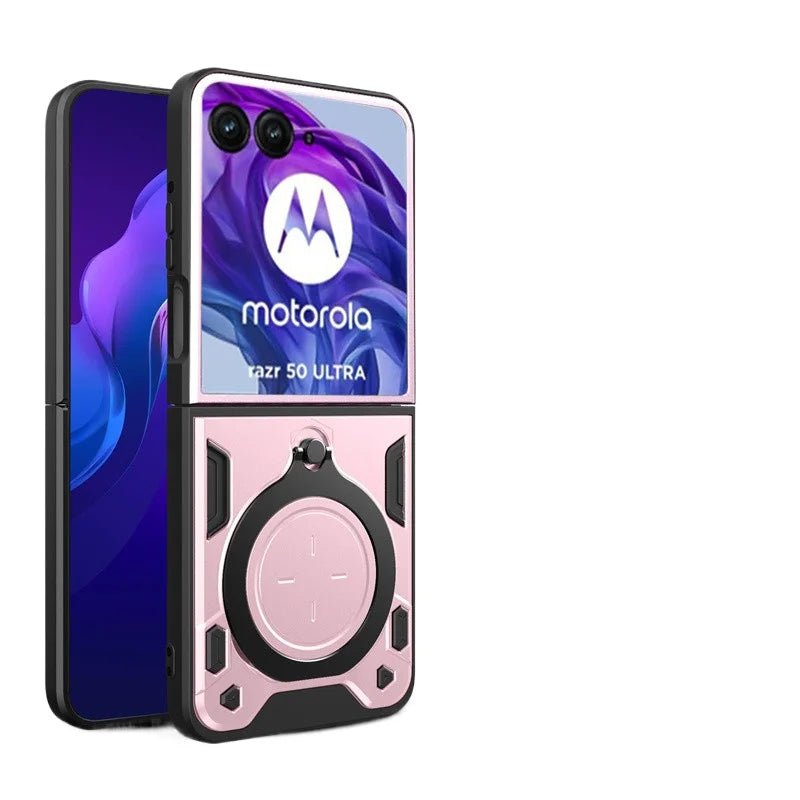 Heavy Duty Protective Magnetic Cover For Motorola Moto Razr 70 60 50 40 Ultra Razr+ 2026 2025 2024 Case With Ring Holder Stand
