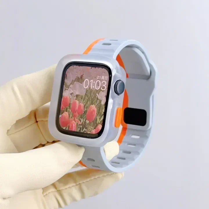 Silicone Case+Strap for Apple Watch Ultra3 49mm Series 11/10 42mm 38 44mm 40mm 45mm 41mm Bracelet Cover for iWatch Series 8 9 7