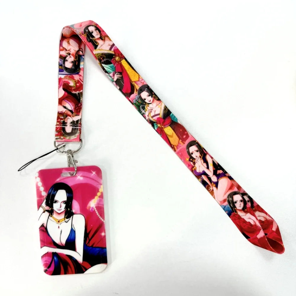 Lanyards Keychain Animated Cartoon Badge Holder ID Credit Card Pass Hang Rope Lanyard For Keys Anime Accessories Gifts