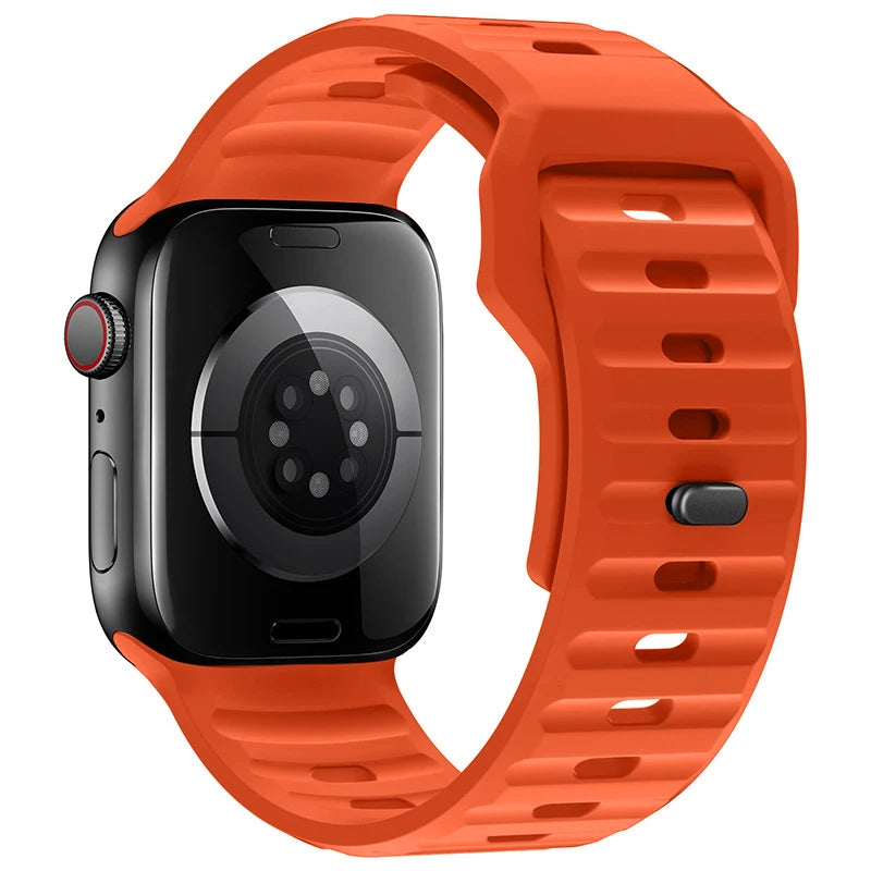 Silicone Strap For Apple Watch Bands 46mm 45mm 44mm 42mm 40mm 41mm 38mm Sport Correa Bracelet iWatch Series 12 11 10 9 SE 8 7 6