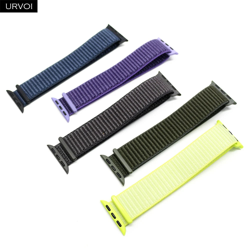 URVOI Sport Loop for Apple Watch Ultra 4 3 2 Series 12 11 10 9 SE3 Nylon Strap for iWatch Sport Band Hook&Loop Fastener 46 49mm
