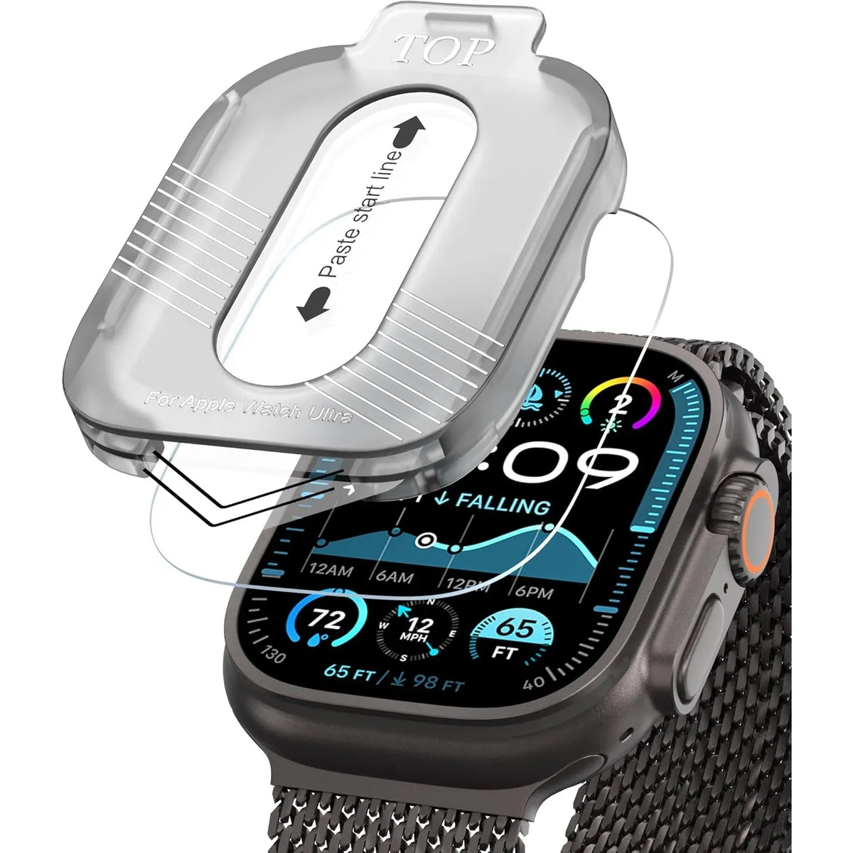 For Apple Watch Ultra 3 2 1 49mm Easy To Install Tempered Glass Screen Protectors Shatterproof Films for iWatch Ultra3 49MM