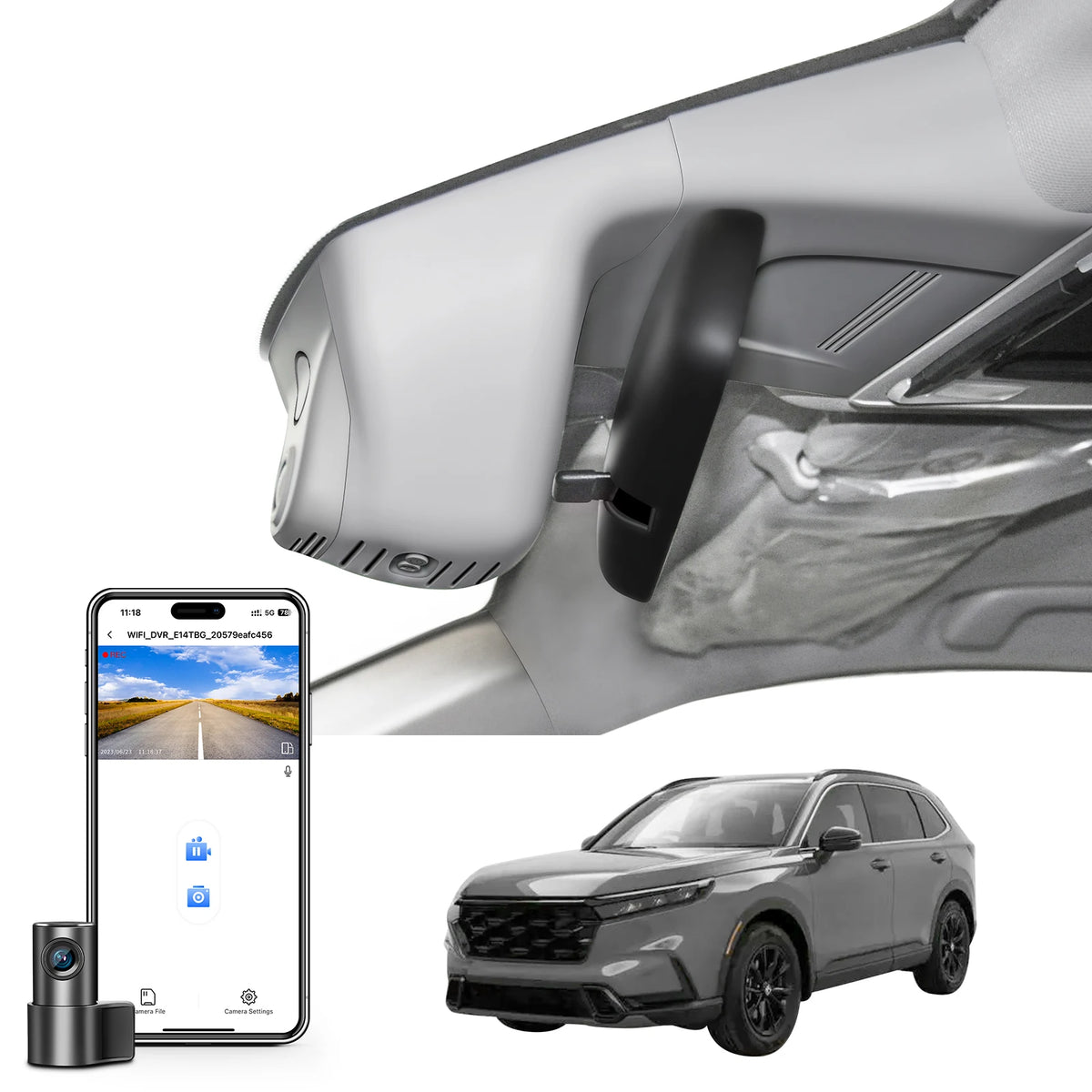 Mangoal 4K Dash Cam for Honda CR-V & CR-V Hybrid Gen6 Car Camera Recorder 2023-2026 (Model B) Night Vision WiFi & APP GPS