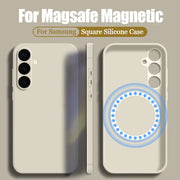 For Samsung Galaxy S26 S24 S23 S22 S21 S25 Ultra Plus S25 S24 S23 FE Case Luxury Magnetic For Magsafe Wireless Charge Soft Cover