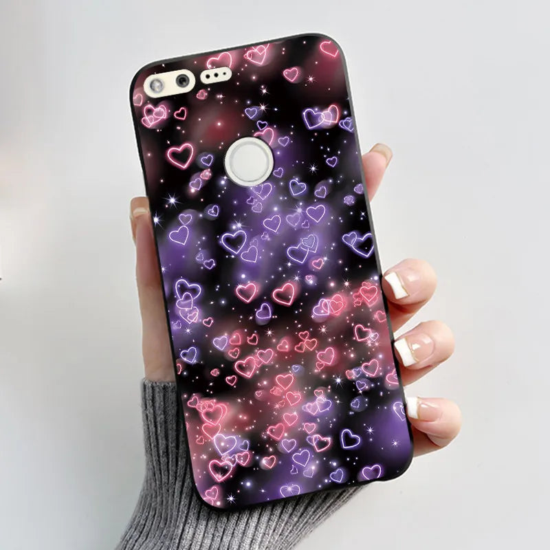For Google Pixel 1 Soft Silicone Black Case For Google Pixel 1XL Elegant Style New Design Pattern Snow Mountain Casing