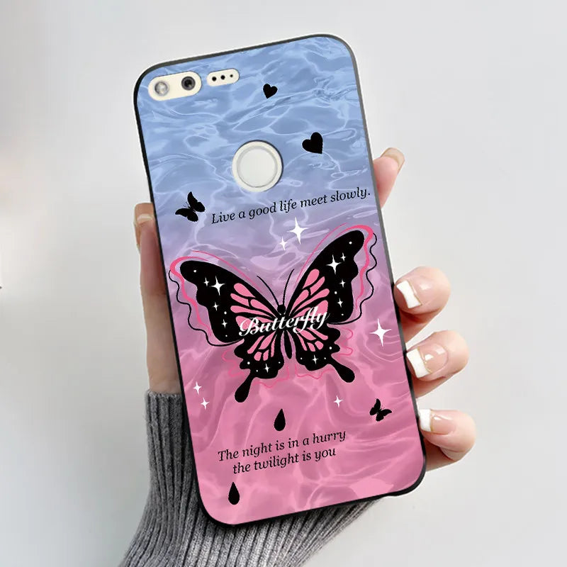 For Google Pixel 1 Case Aesthetic Cute Cat Shockproof Silicone TPU Soft Back Cover for Google Pixel 1 Pixel1 XL Phone Case Coque