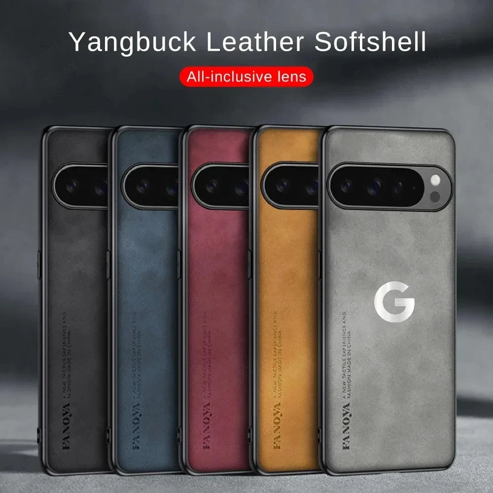 Luxury Sheepskin Leather Full-cover Phone Case For Google Pixel 11 Pro XL 10A 9A 10 9 8A 7A 6A Pro PU+TPU Edge Shockproof Cover