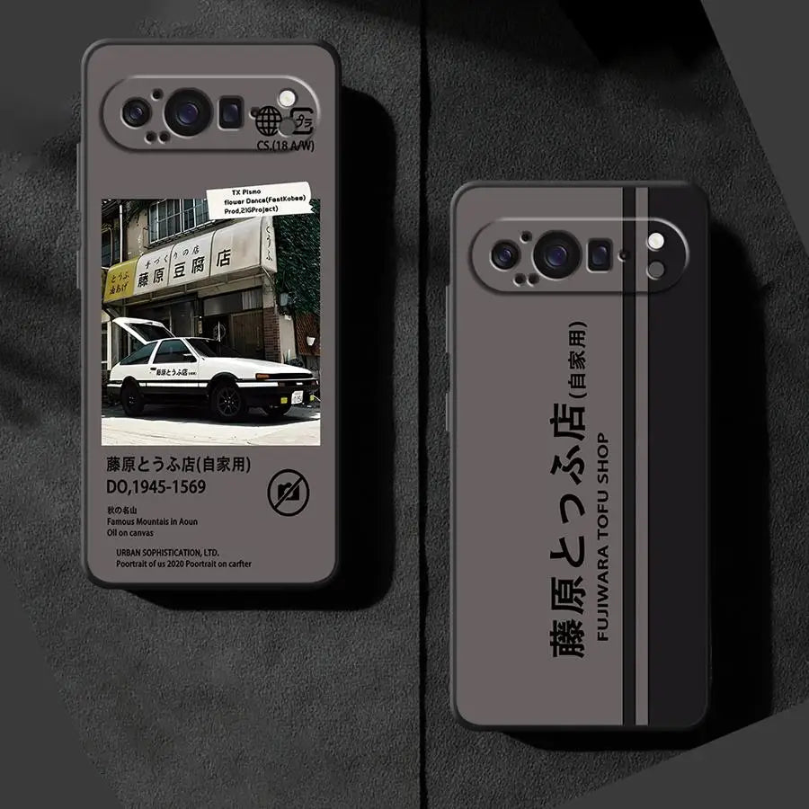 Anime Initial D Case for Google Pixel 10 9 Pro XL 7a 6a 6 7 8 Pro 9a 8a Funda Phone Cover