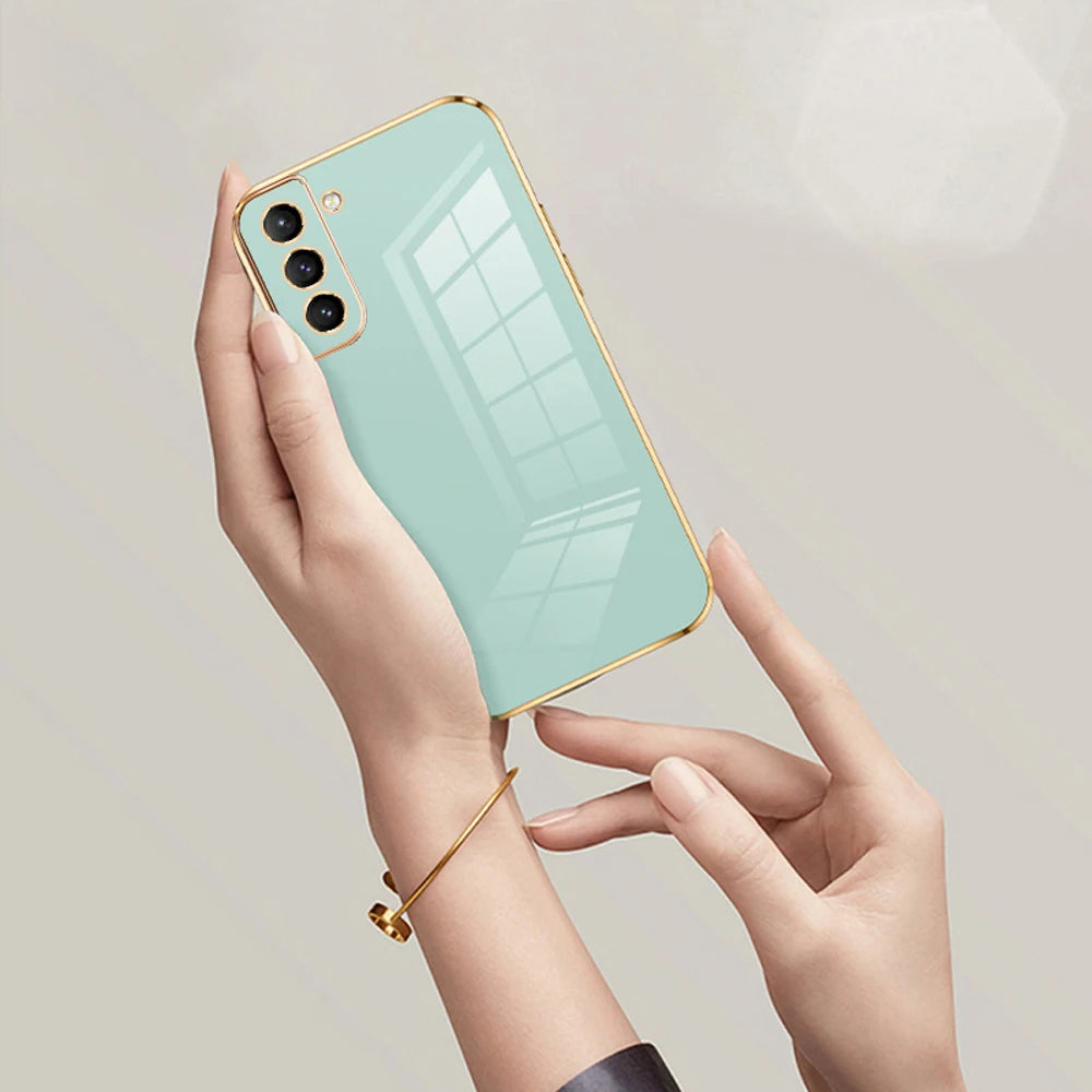 For Samsung Galaxy S23 S22 S21 S20 S22 + 23 S21 Ultra S10 Plus S20 FE S22Ultra S23Ultra S21FE Case Luxury Phone Cover 6D Plating
