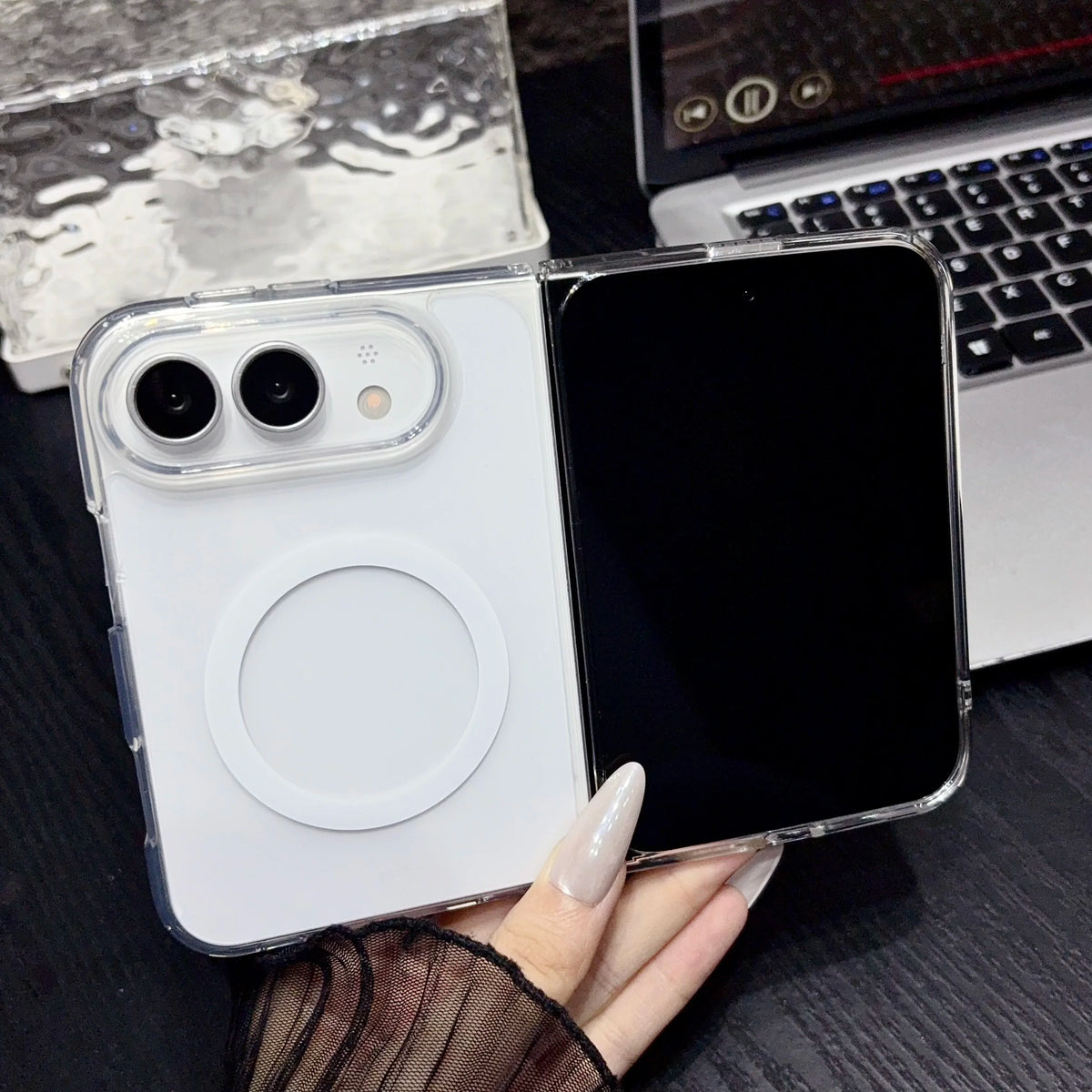 Drop Protection Magnetic Case for Iphone Ultra 18 Fold 18ultra Transparent Mobile Phone Cover Accessories