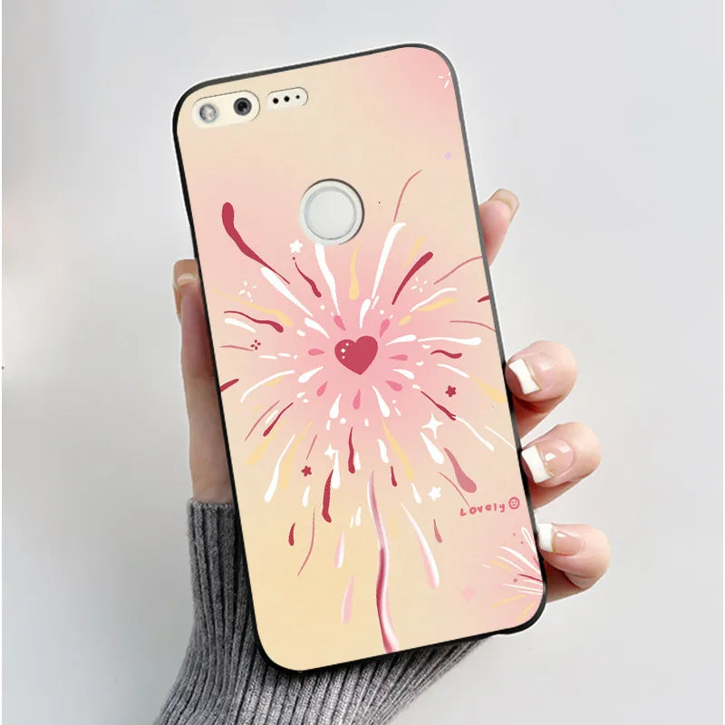 For Google Pixel 1 Case Aesthetic Cute Cat Shockproof Silicone TPU Soft Back Cover for Google Pixel 1 Pixel1 XL Phone Case Coque