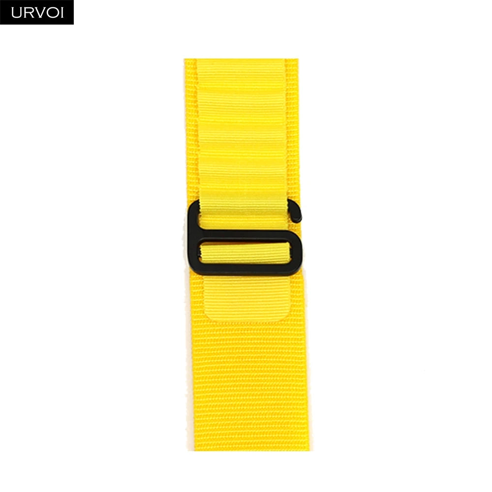 URVOI Alpine Loop for Apple Watch Ultra 4 3 2 Band Series 12 11 10 SE Black G-Hook Closure Woven Strap Polyester for iWatch 49mm