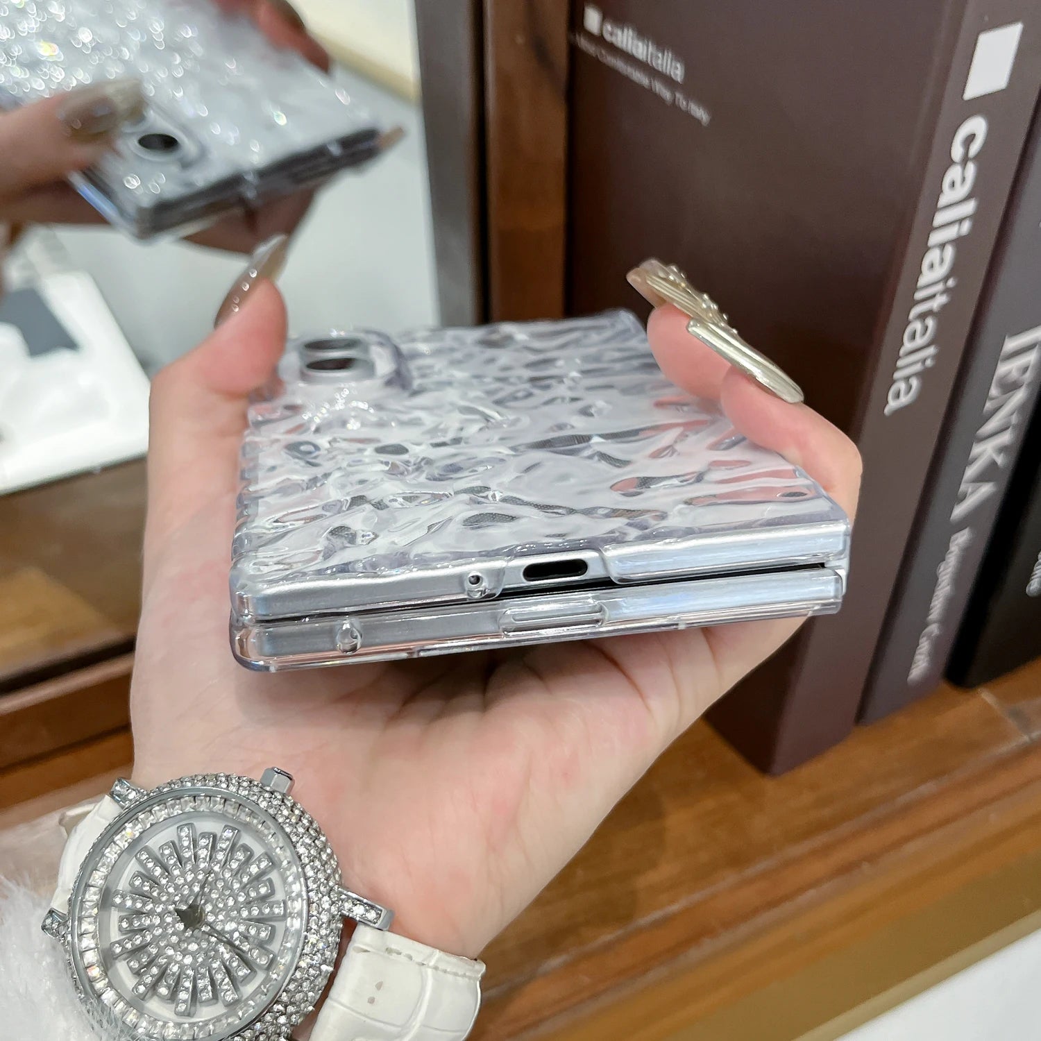for Samsung Z Fold 8 Ultra Water Ripple Transparent Ultra Slim Case For Samsung Galaxy Z Fold 8 Ultra fold 6 7 Soft Bumper Cover