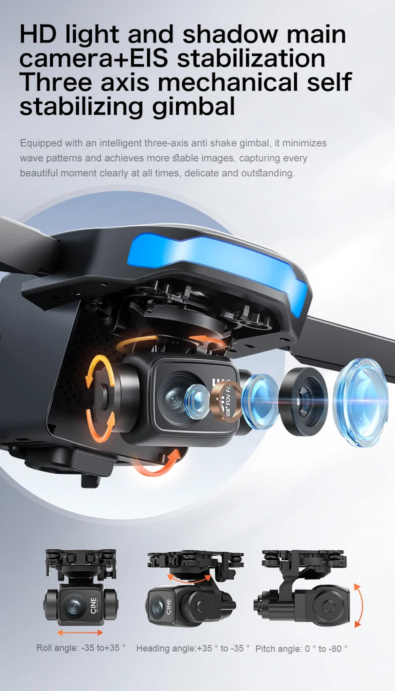 Original S-X1 GPS Drone 8K HD professional camera Three-axis gimbal WIFI Obstacle Avoidance Quadcopter Brushless Toy Gift