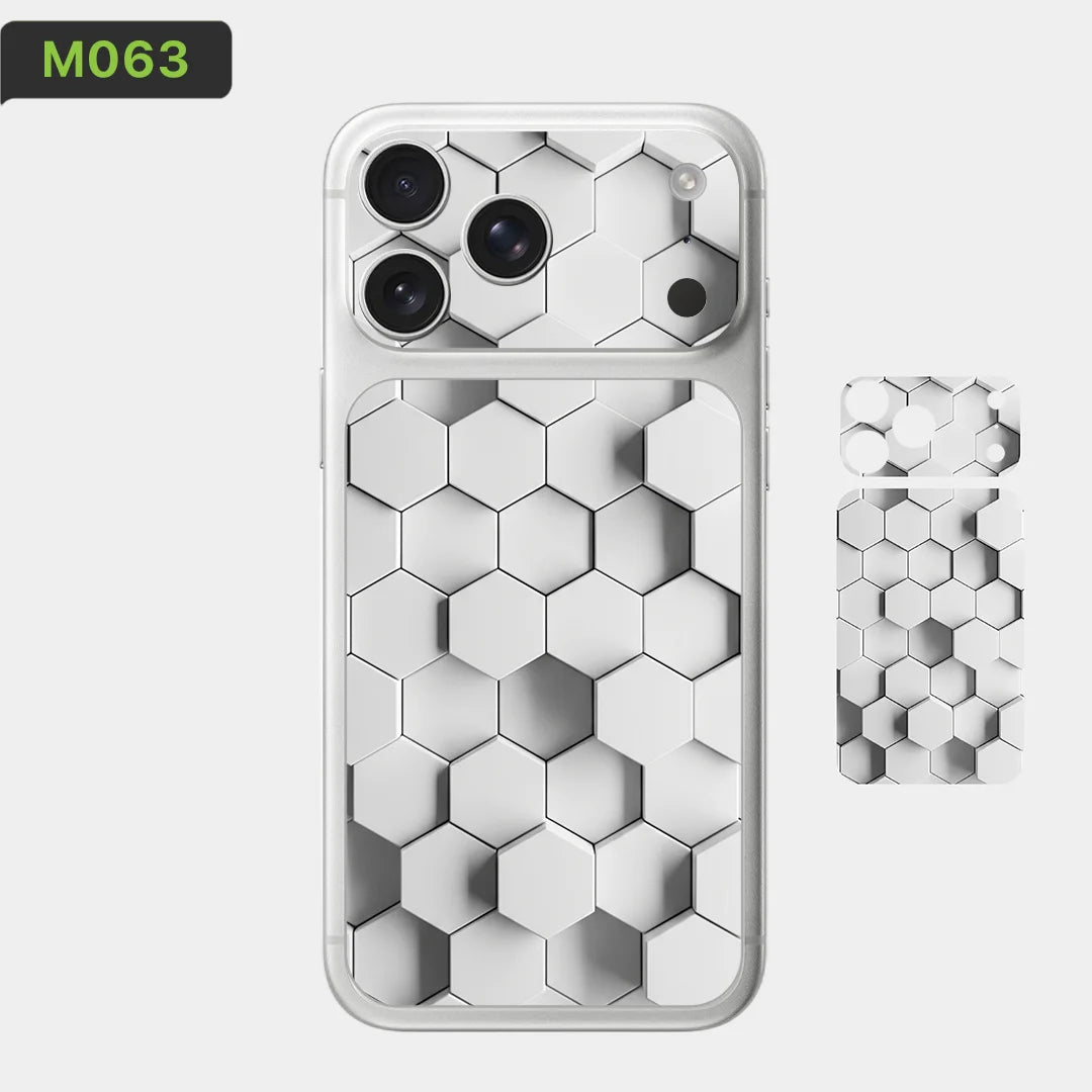 BC02 for Apple iPhone 17 Pro Max /17 Pro/Air Camera with Battery Skin Wrap 3D Colorful Rear Protective Sticker Film