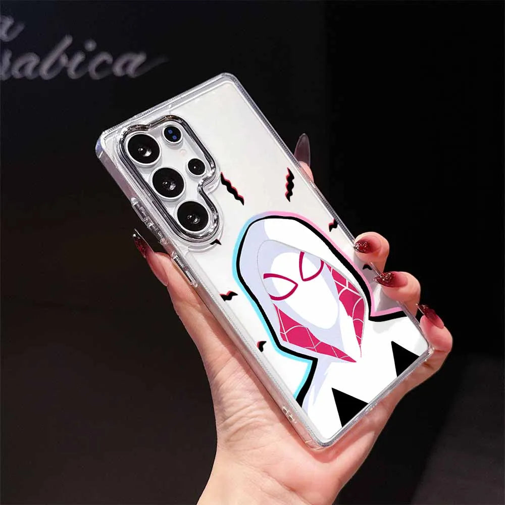 Spider-Man Anime For Samsung Galaxy S26 S25 EDGE S24 S23 S22 S21 S20 FE Ultra Plus Transparent Soft Phone Case