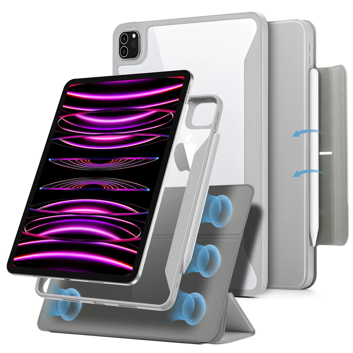ESR for iPad Pro 12.9 Case(6th/5th)Magnetic Cover Adjustable Stand for iPad Pro 11 Inch Case(4th/3rd/2nd/1st)