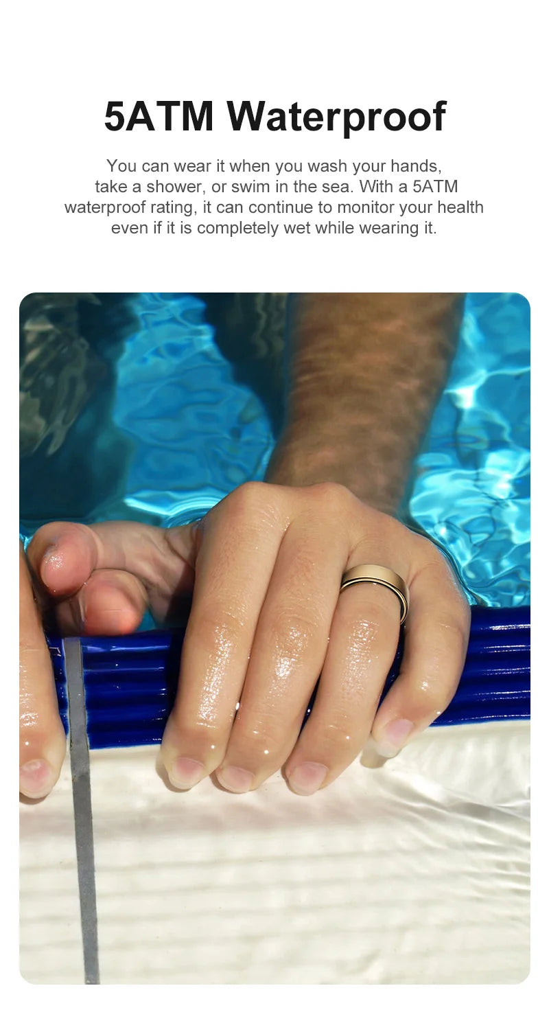 Smart Ring R10 Gesture Control Heart Rate Body Temperature Blood Oxygen Sleep Monitor 5ATM Waterproof Multi Sport Smart Ring