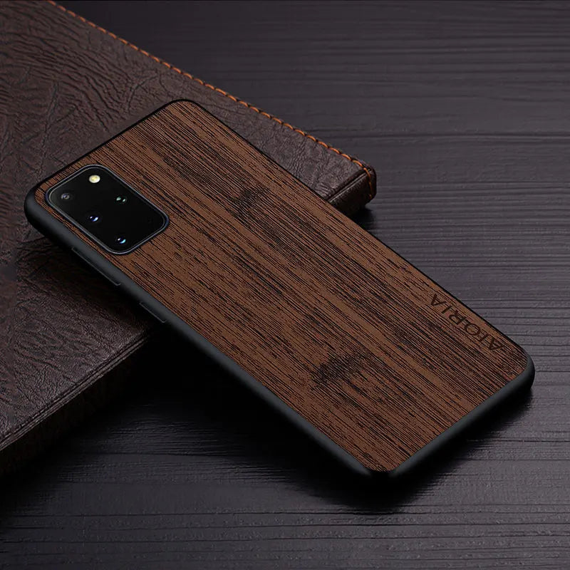 Case for Samsung Galaxy S20 Ultra Plus FE 5G funda bamboo wood pattern Leather cover Luxury coque for galaxy s20 ultra case capa